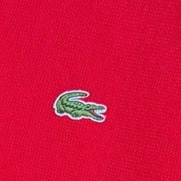 Izod Lacoste 80s Red Knit Cardigan Sweater Sz L - Picture 3 of 8